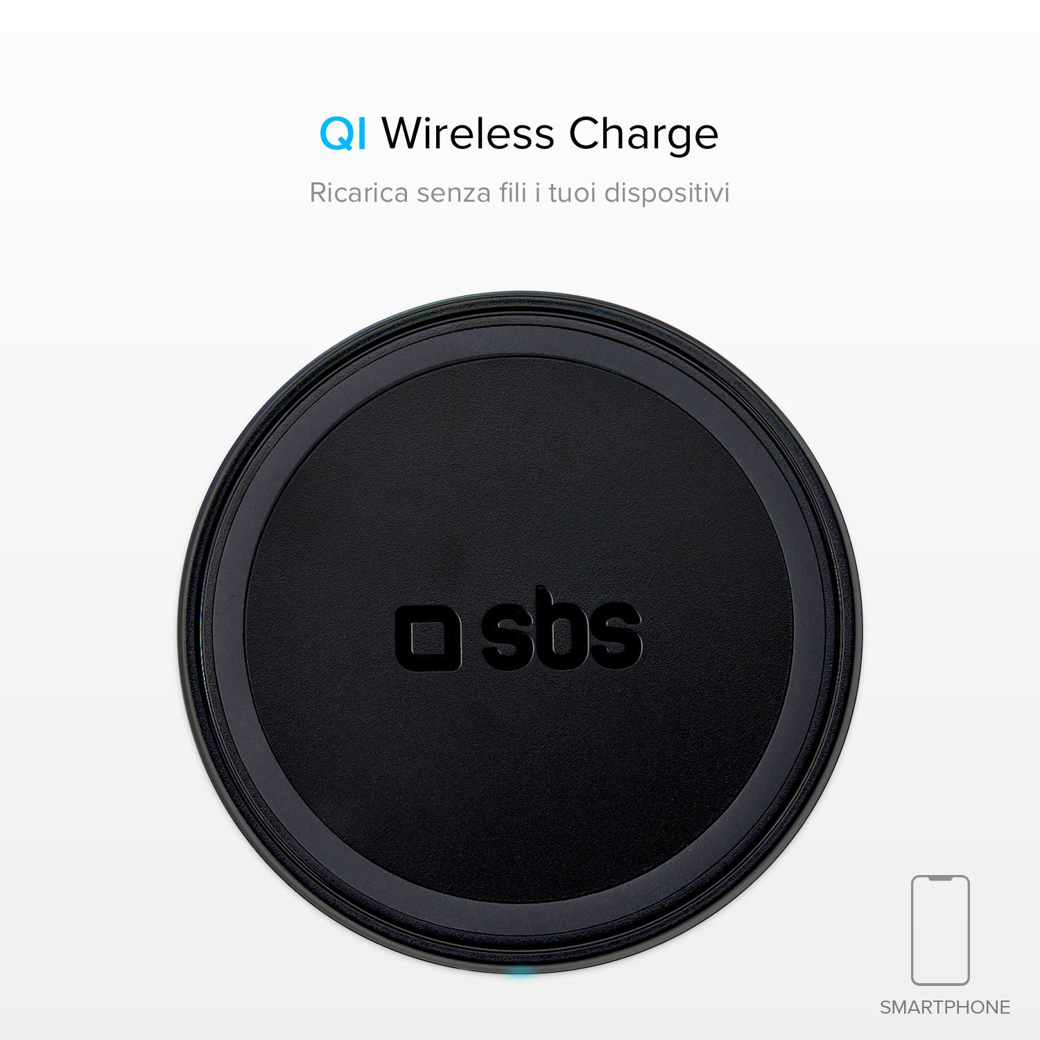 Caricatore Qi Wireless con base di ricarica rapida 10 Watt