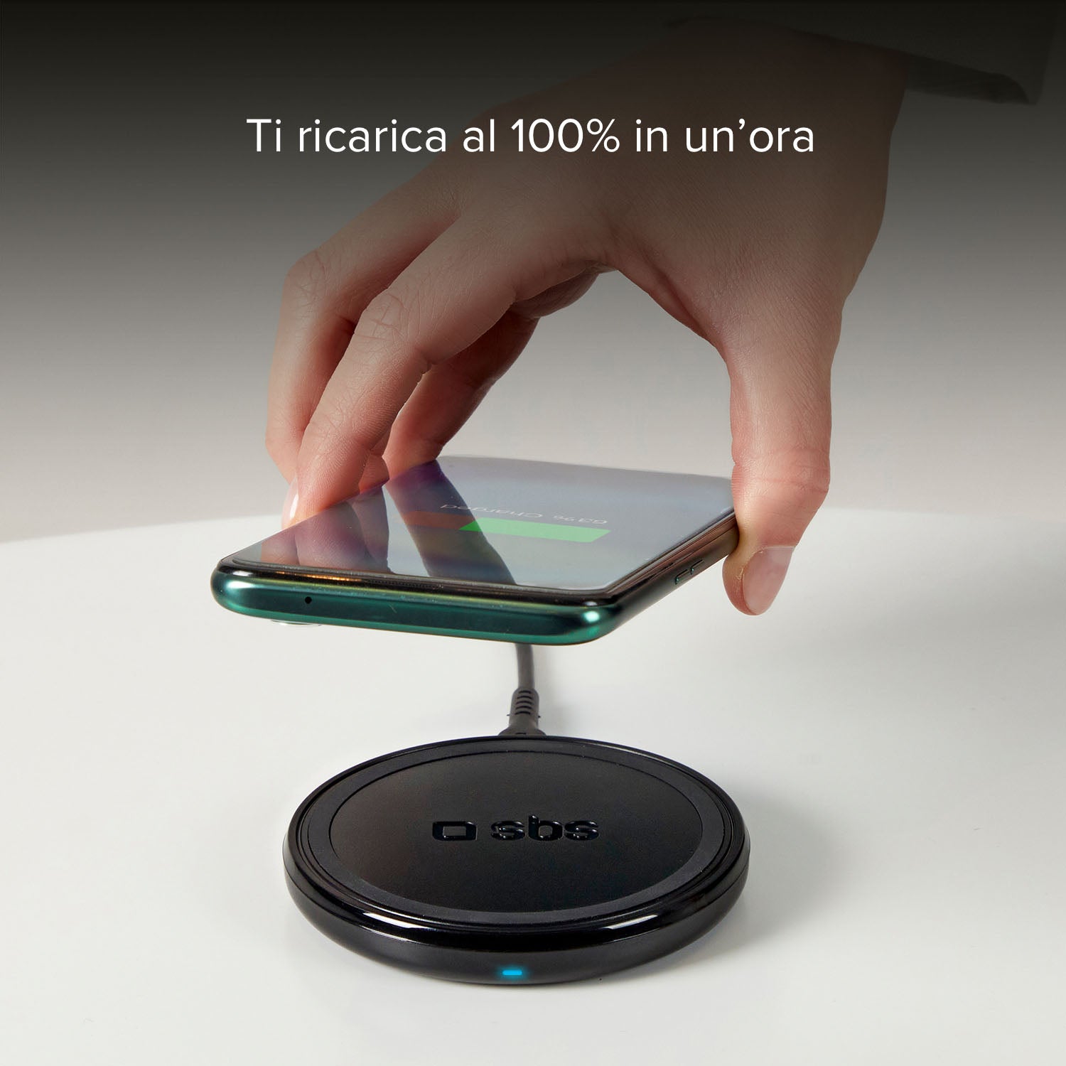 Caricatore Qi Wireless con base di ricarica rapida 10 Watt