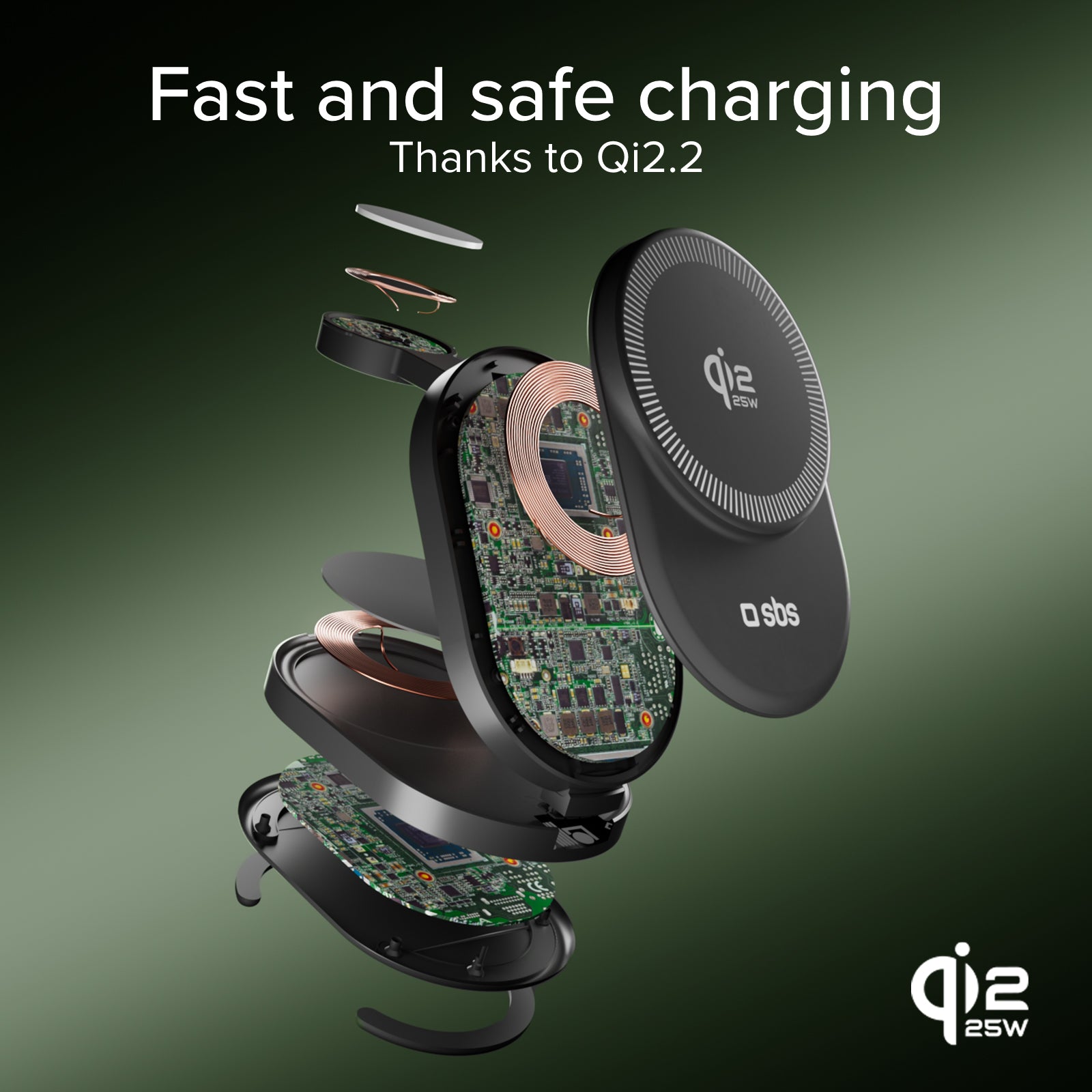 Kabellose 3-in-1-Ladestation Qi2 25 W zum Aufladen von iPhone, Apple Watch und Kopfhörern
