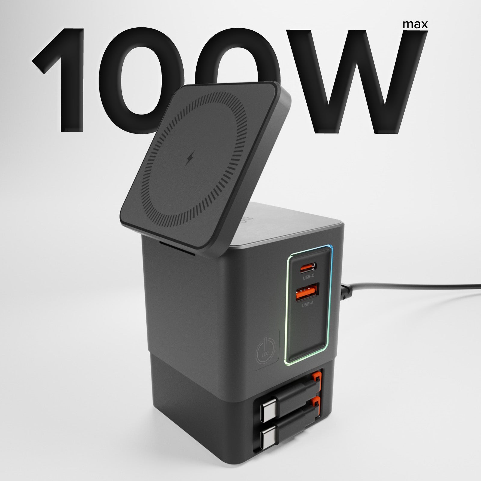 6-in-1 100 W MagSafe-compatible Wireless Power Dock