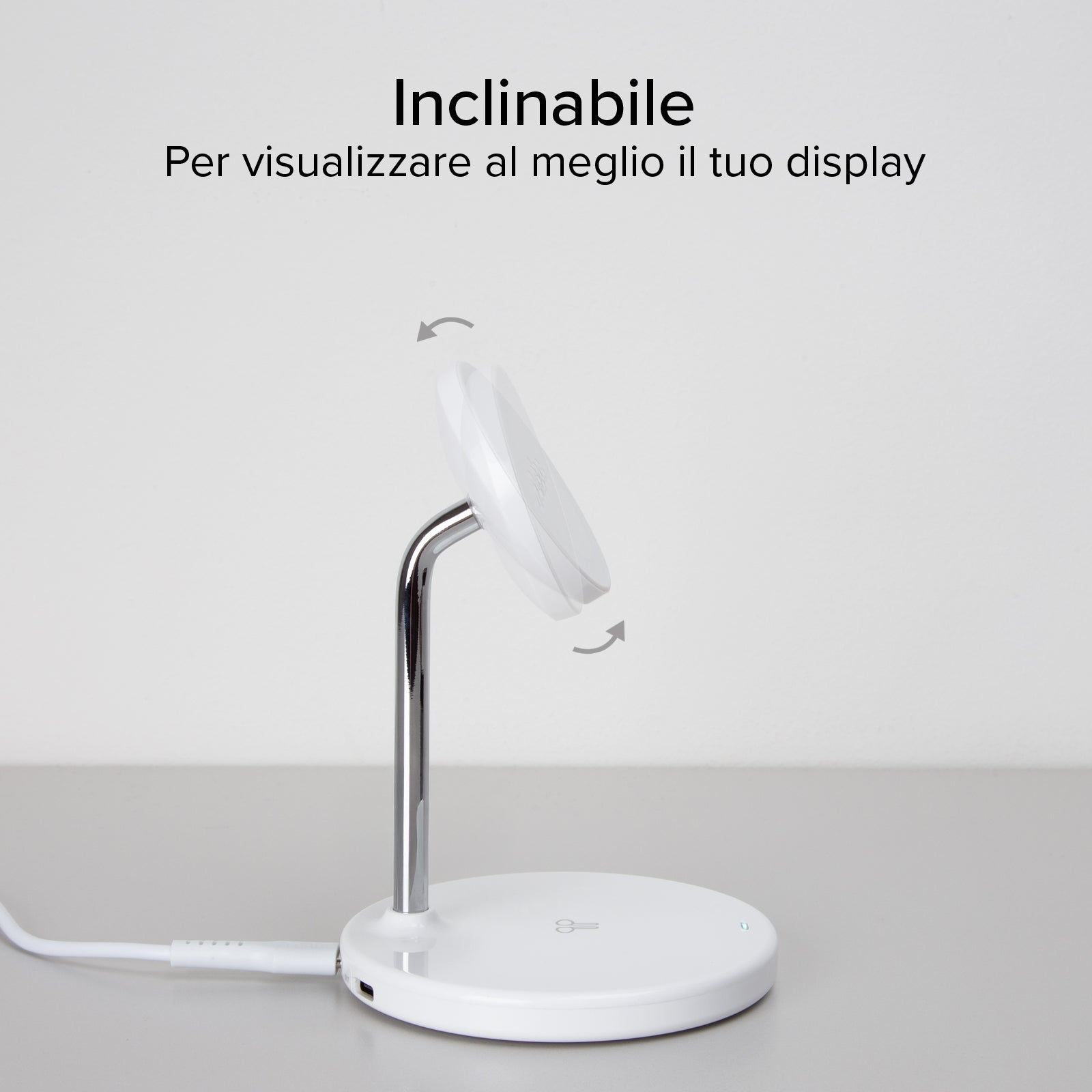 Stazione ricarica wireless 2 in 1 per iPhone, Android, AirPods, auricolari TWS