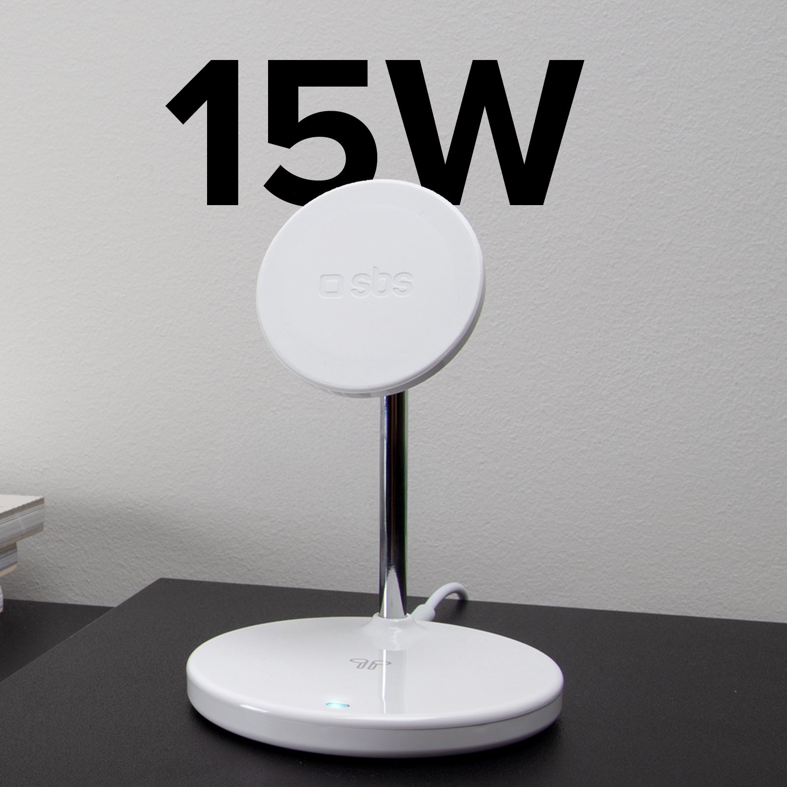 Stazione ricarica wireless 2 in 1 per iPhone, Android, AirPods, auricolari TWS