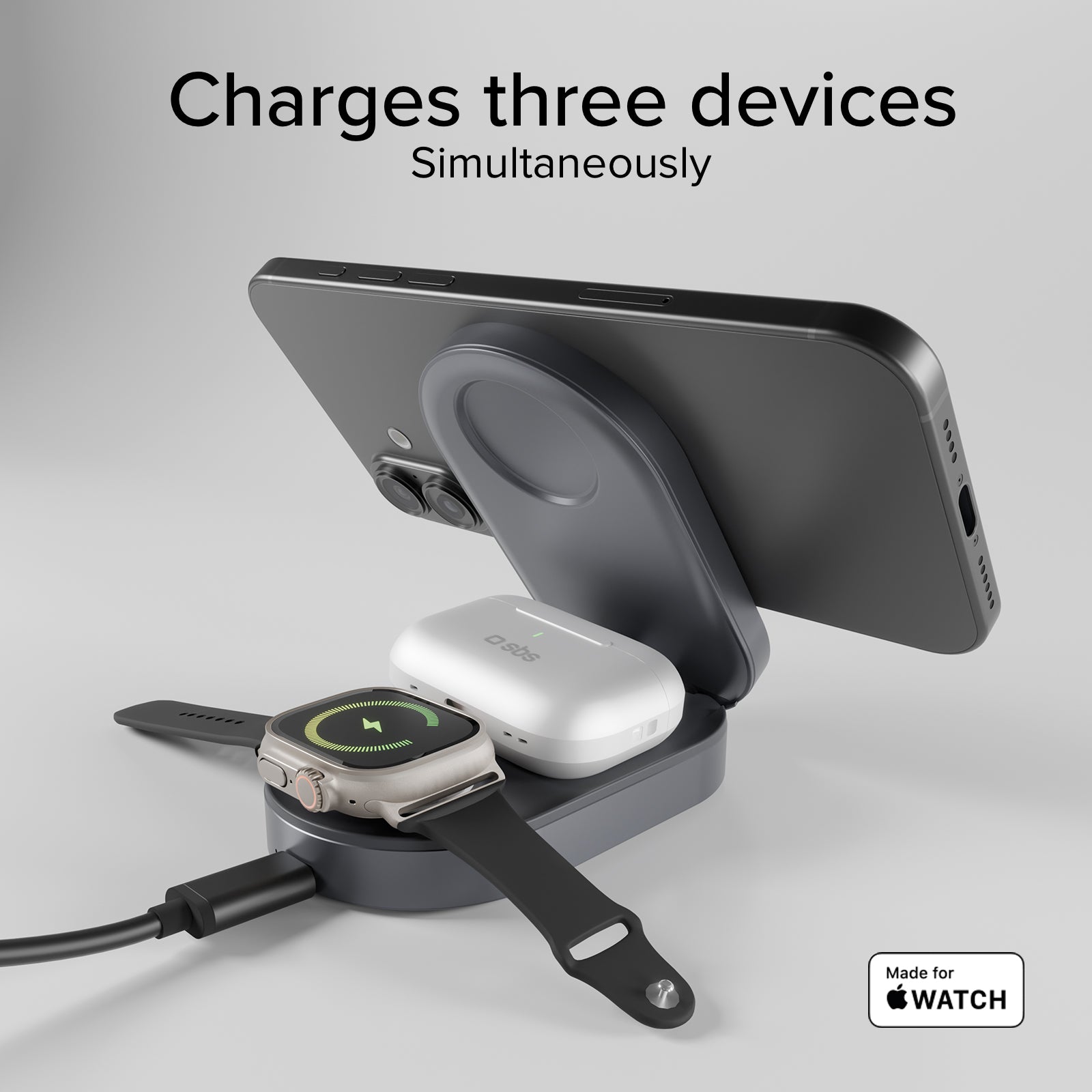 Caricatore Wireless Power Dock 3 in 1