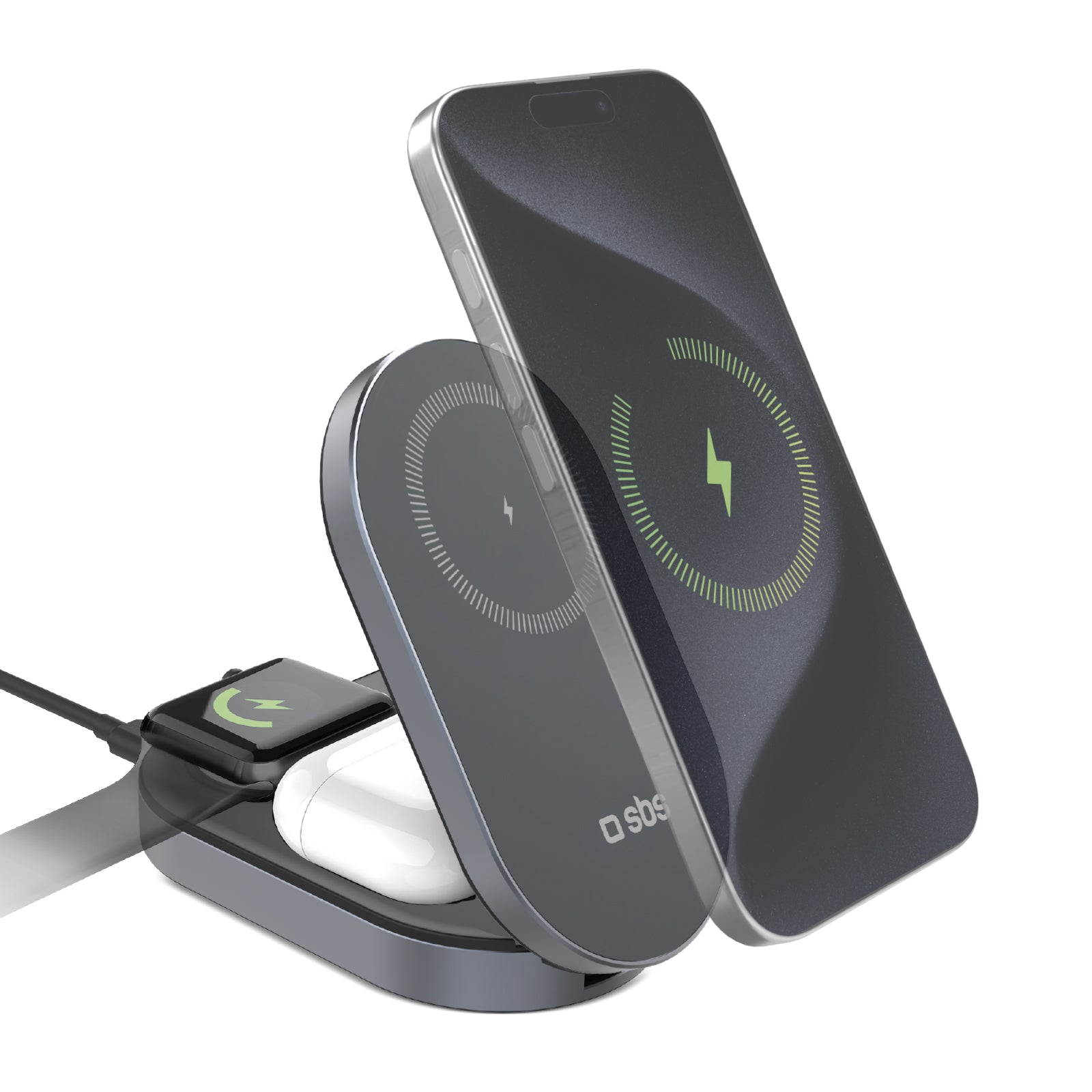 Caricatore Wireless Power Dock 3 in 1