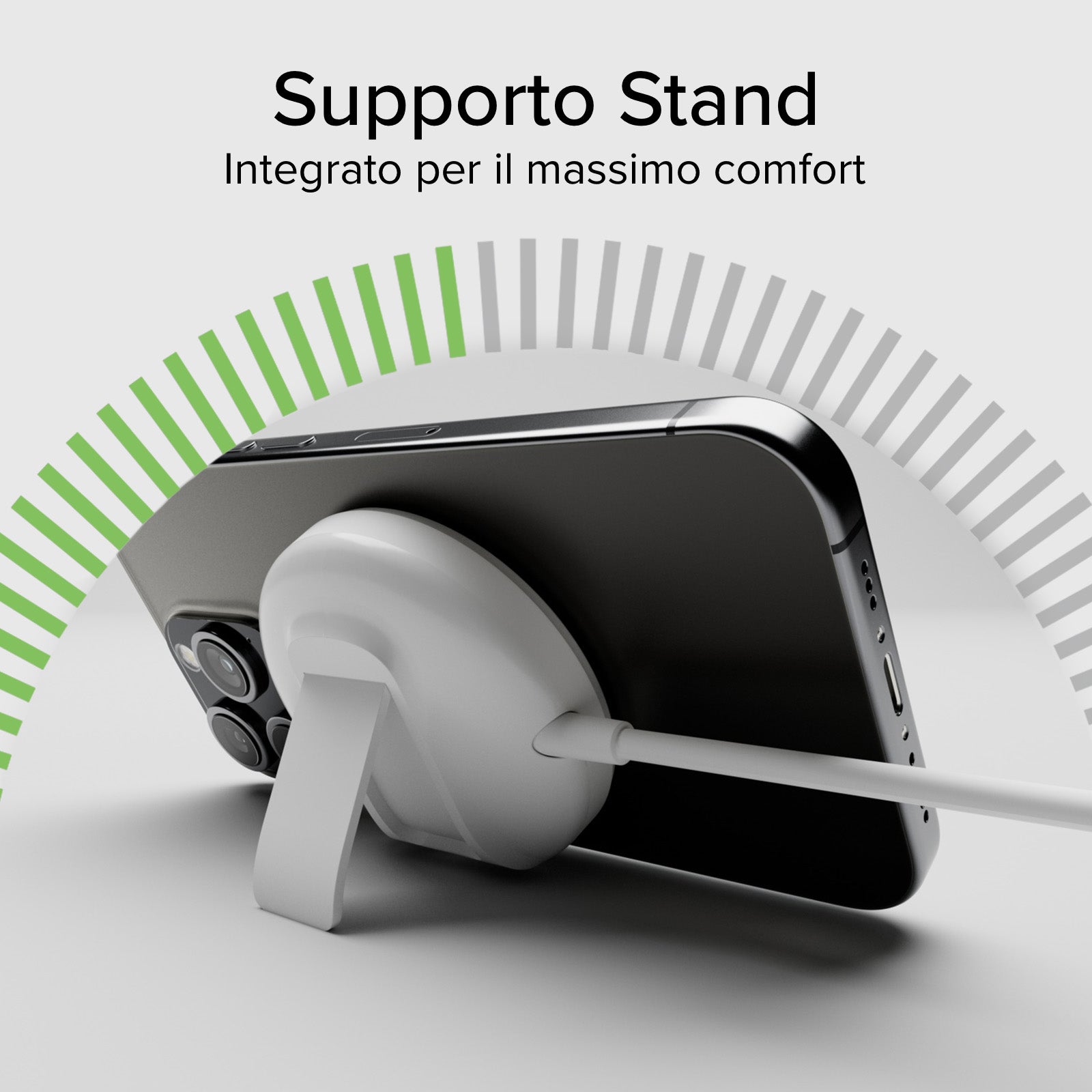 Base de charge sans fil Qi2 compatible MagSafe 15 W et fonction support