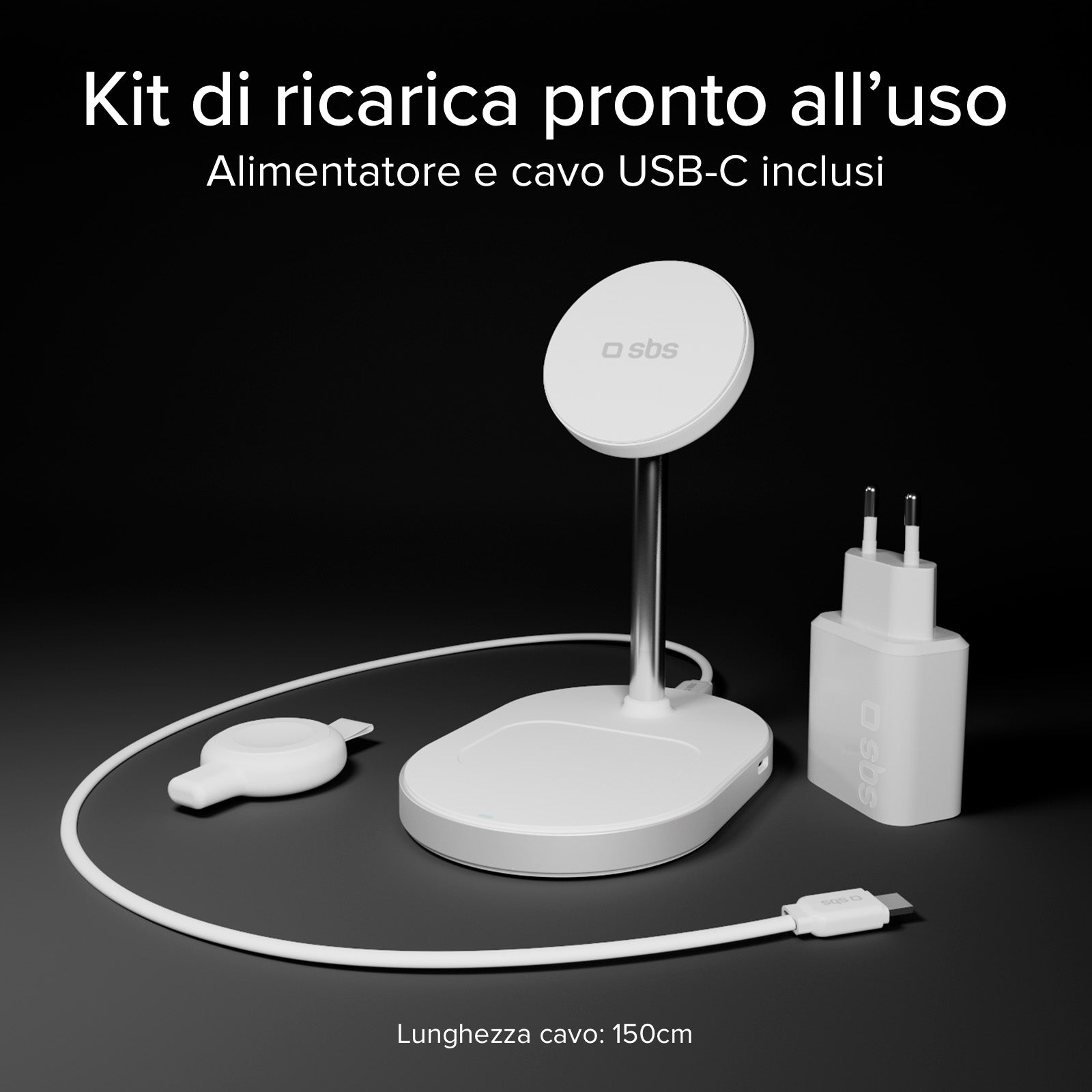 Station de recharge sans fil Qi2.2 pour smartphone et smartwatch