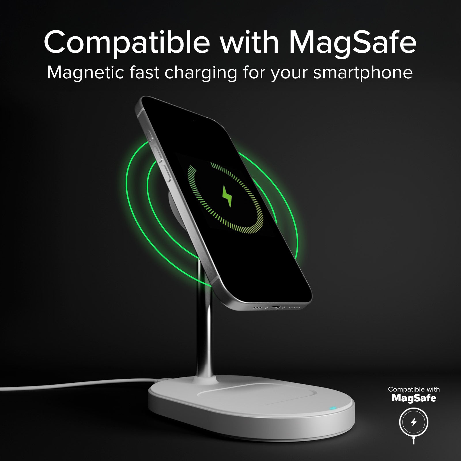 Station de recharge sans fil Qi2.2 pour smartphone et smartwatch