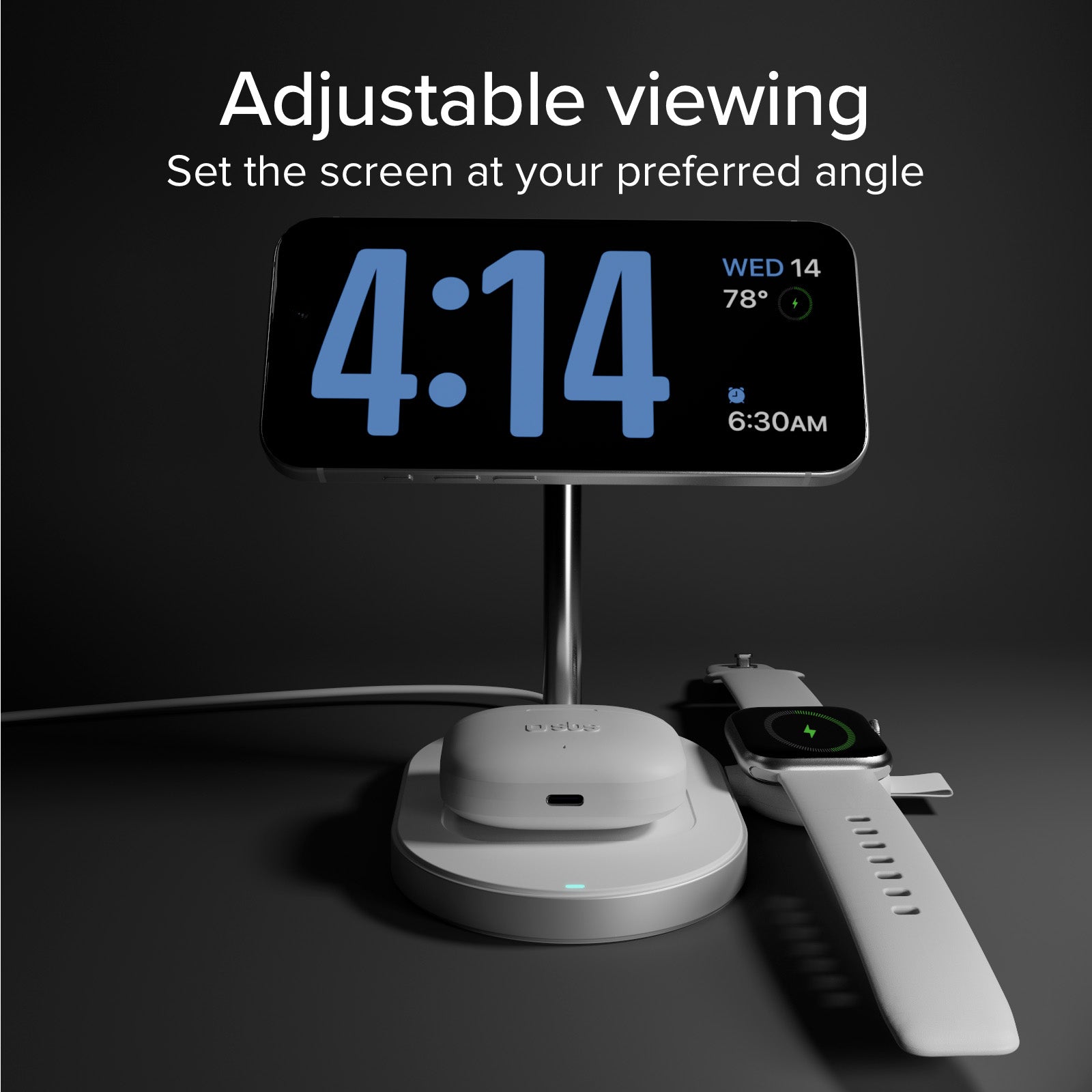 Station de recharge sans fil Qi2.2 pour smartphone et smartwatch
