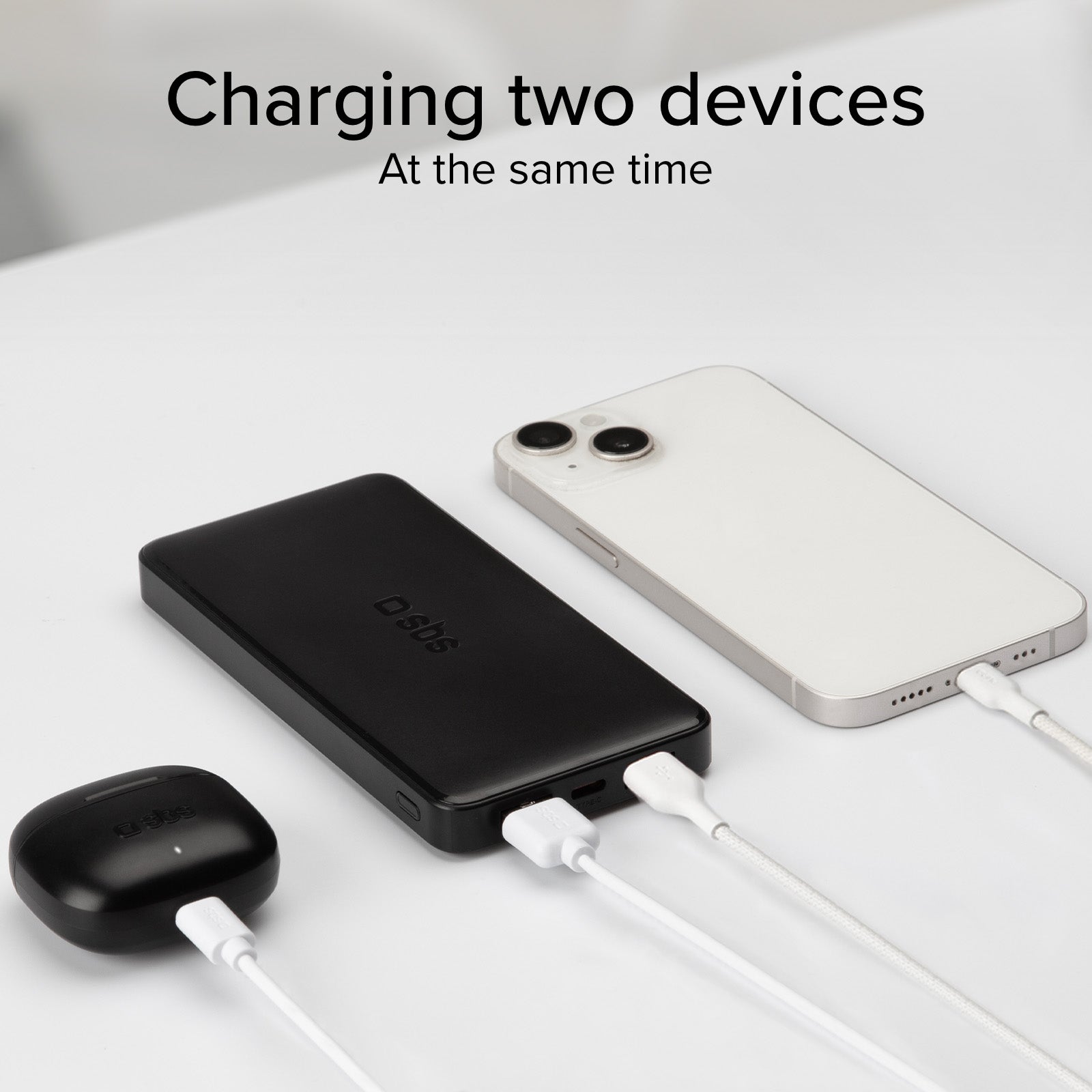 Power bank 10.000 mAh extra slim con porta USB 2.1A Intelligent Charge (IC)