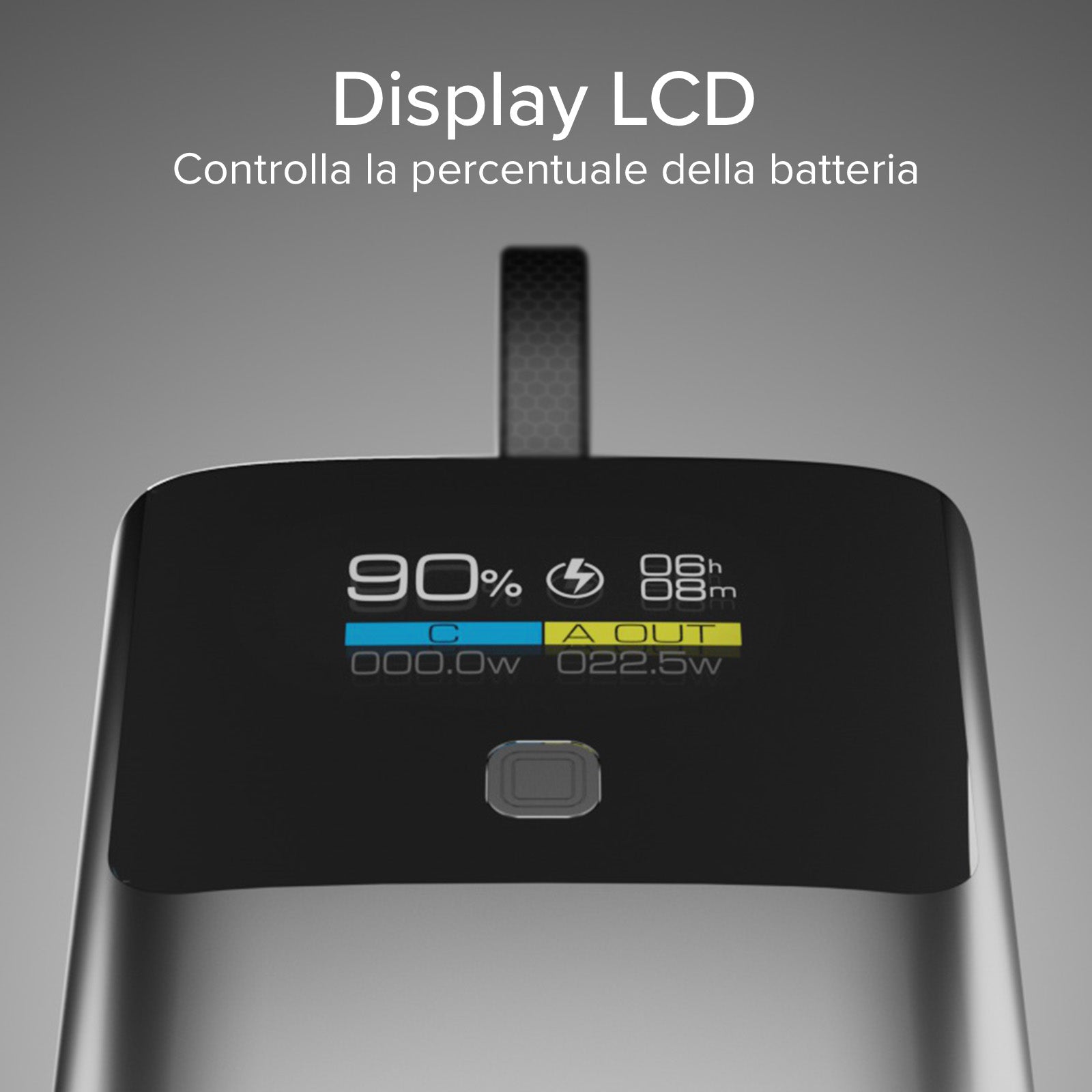 Power Bank 10.000 mAh con LCD PD 20W