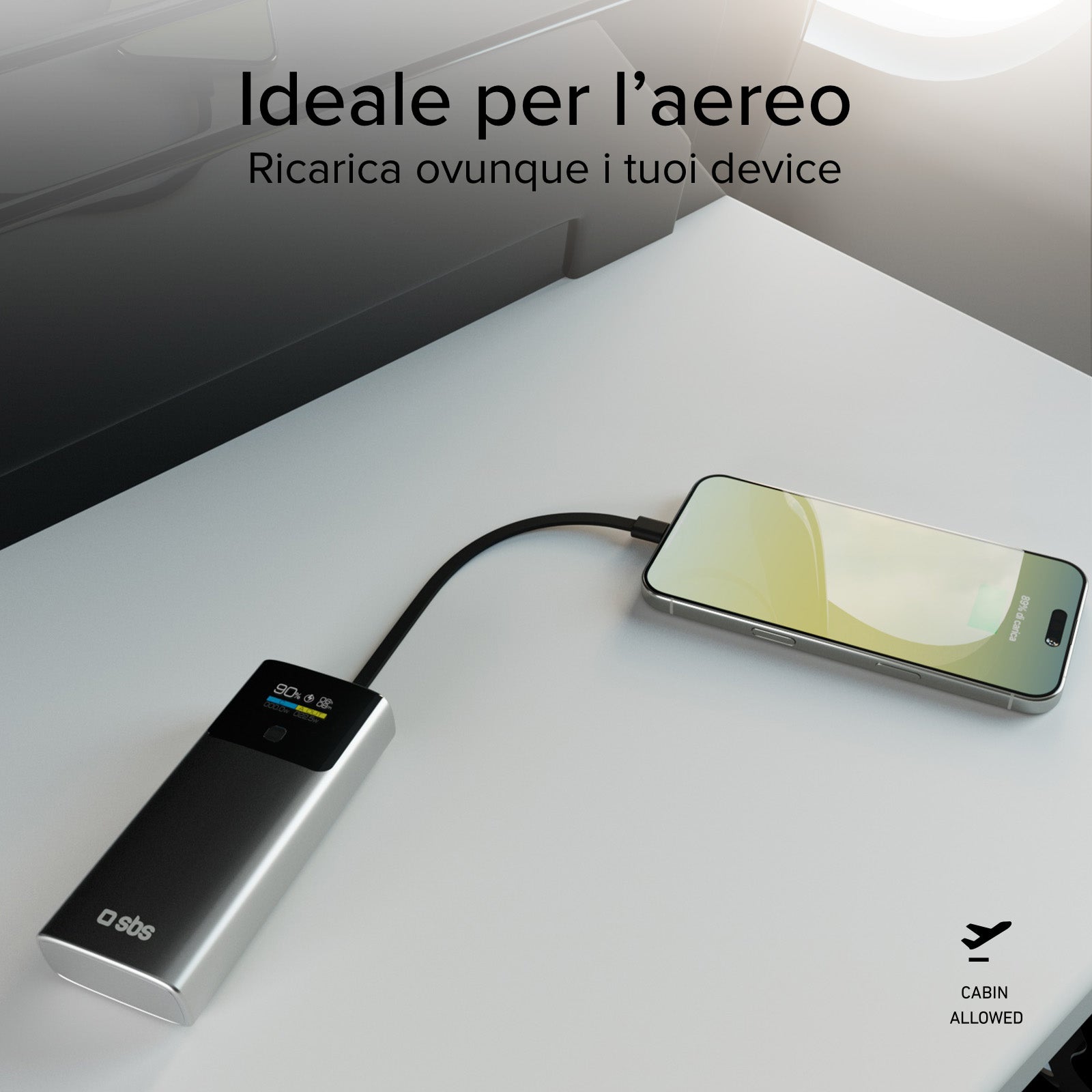 Power Bank 10.000 mAh con LCD PD 20W