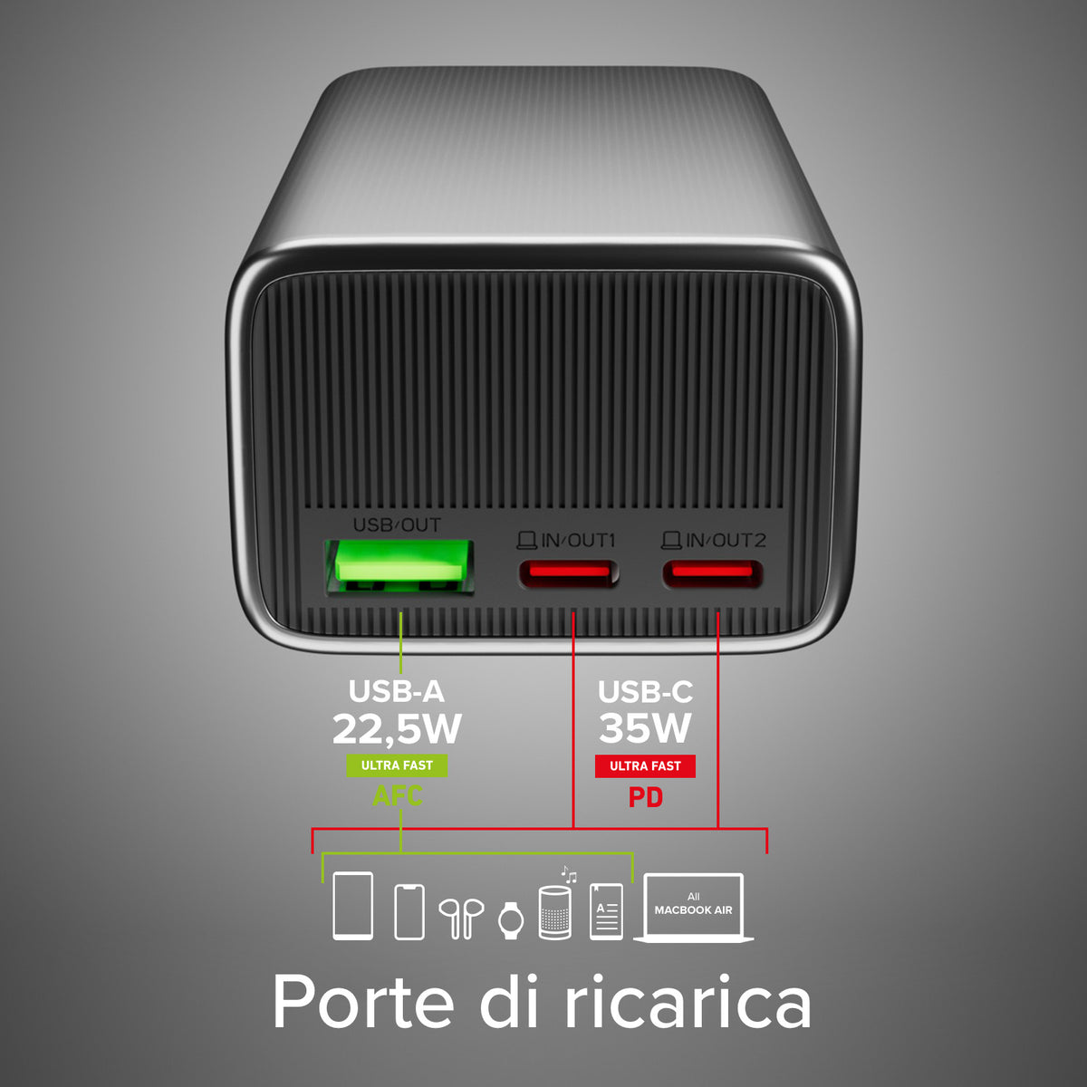 10,000 mAh LCD Power Bank with 35 W PD
