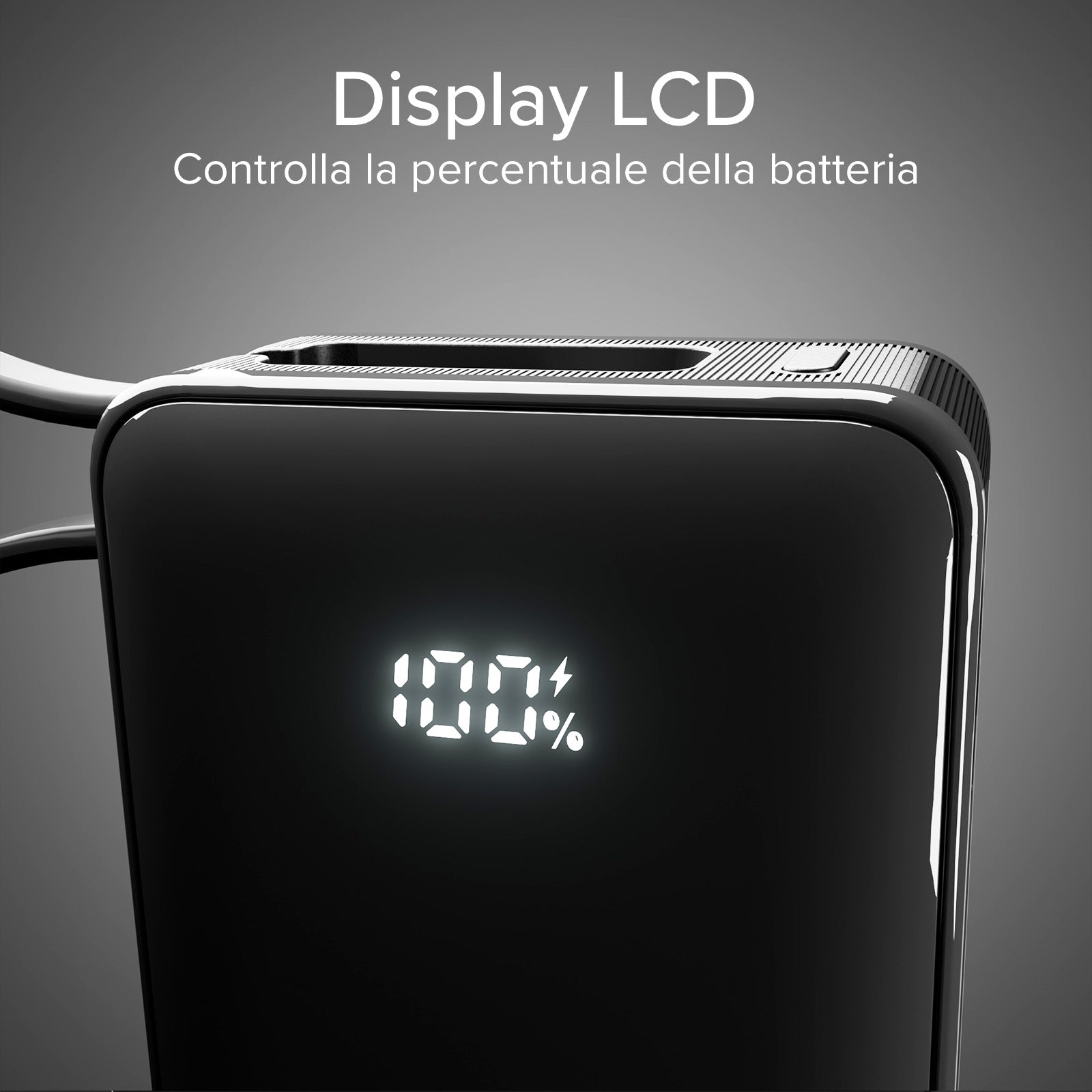 Power bank 10.000 mAh con cable USB-C integrado