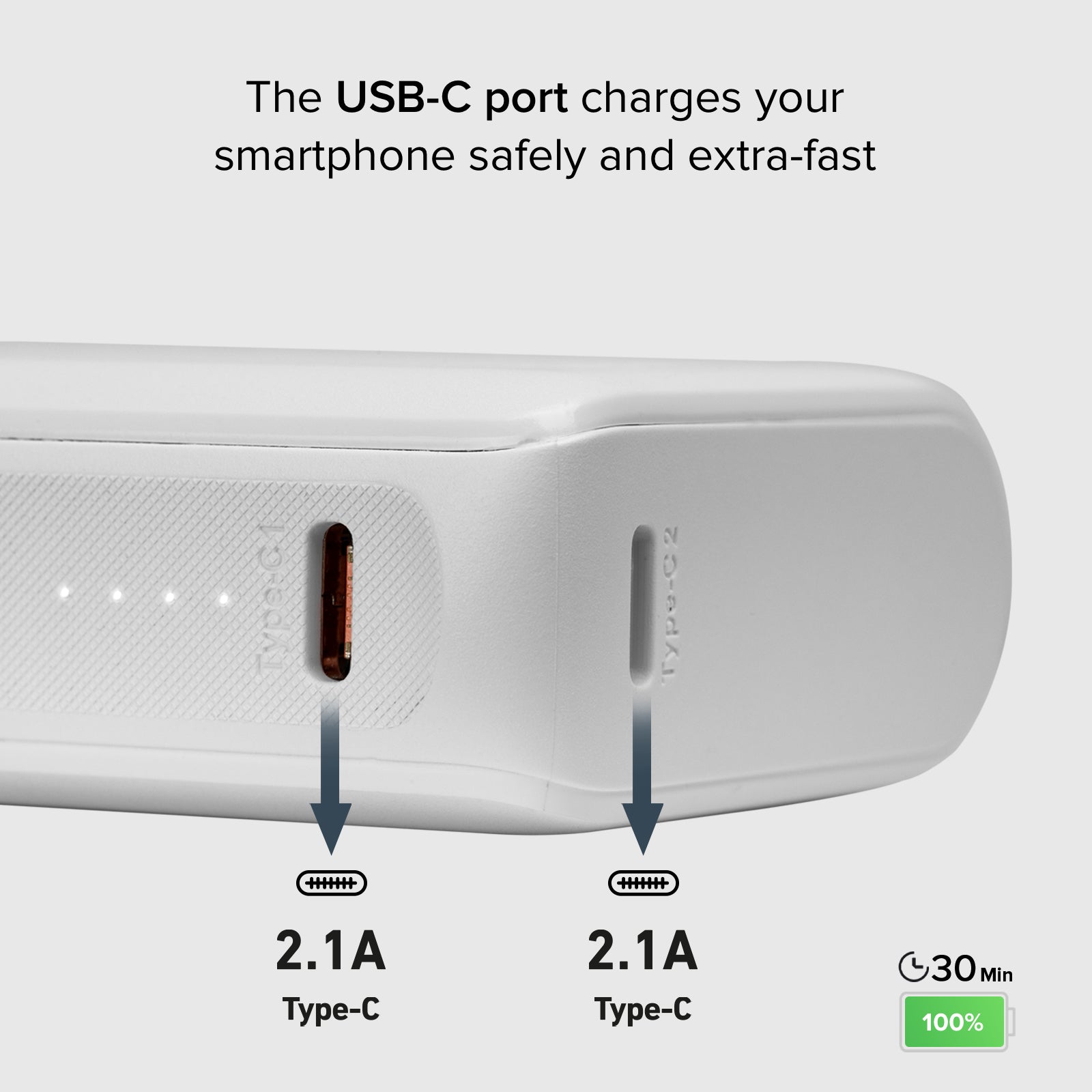 Power bank ultracompacta de 10000 mAh