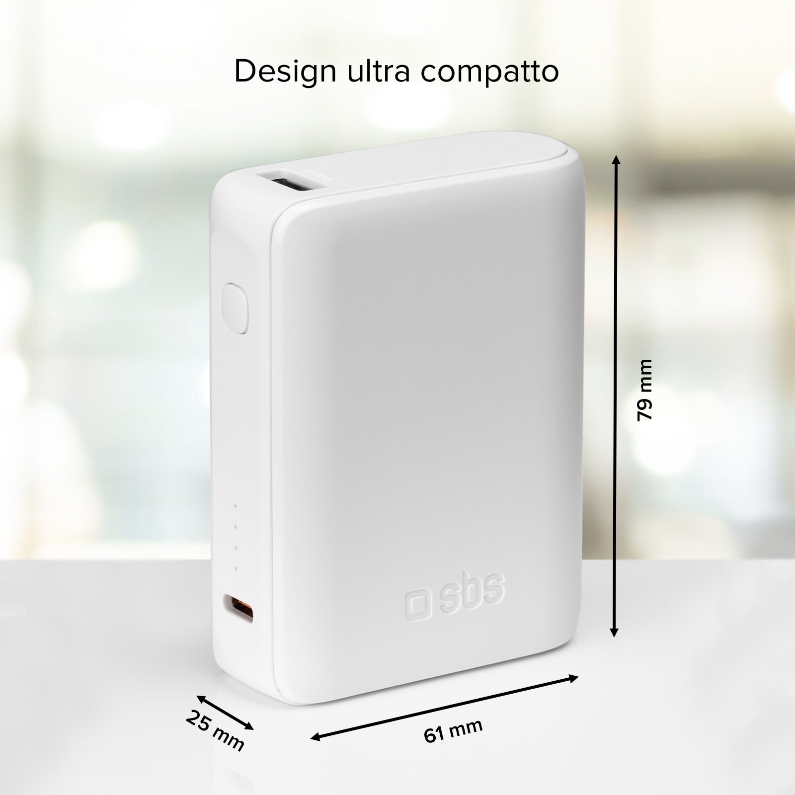 Power bank ultracompacta de 10000 mAh