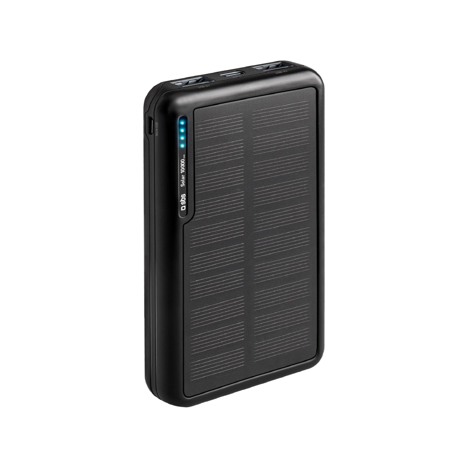 Power bank 10.000 mAh con pannello solare