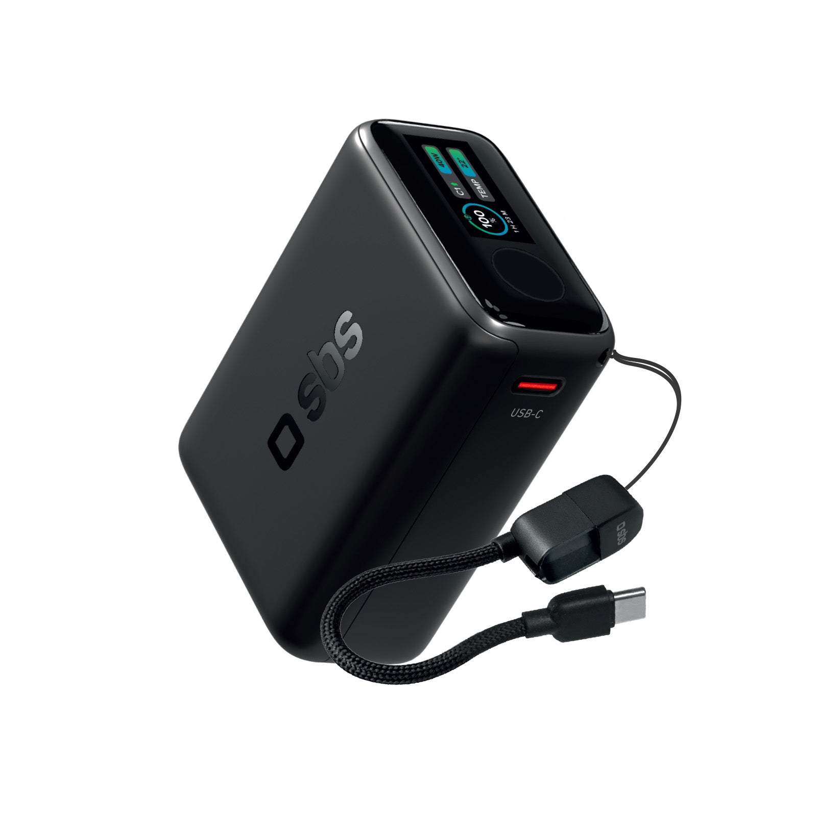 Power bank 10000 mAh 40W PD con display TFT