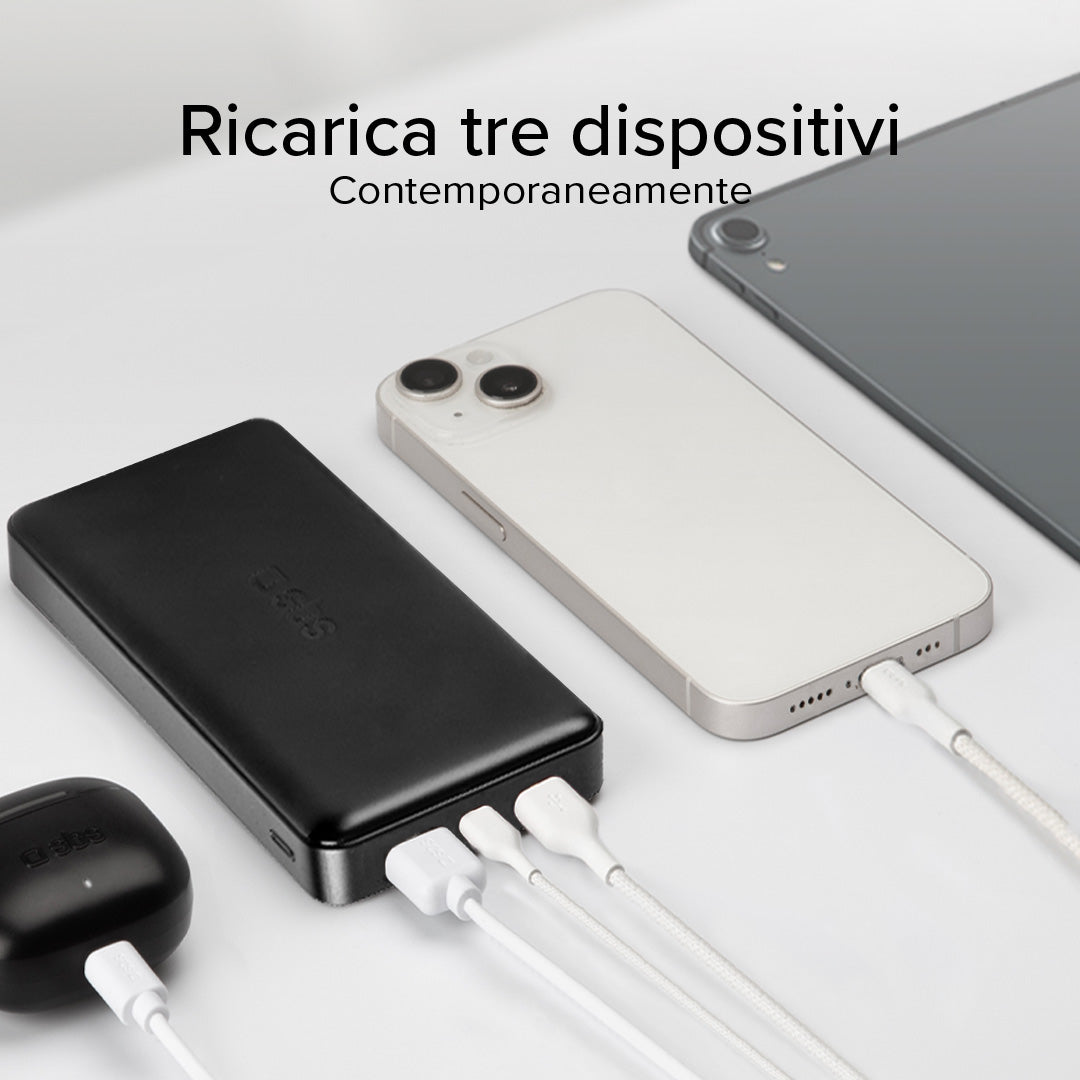 Power bank carga rápida de 20.000 mAh 2 USB
