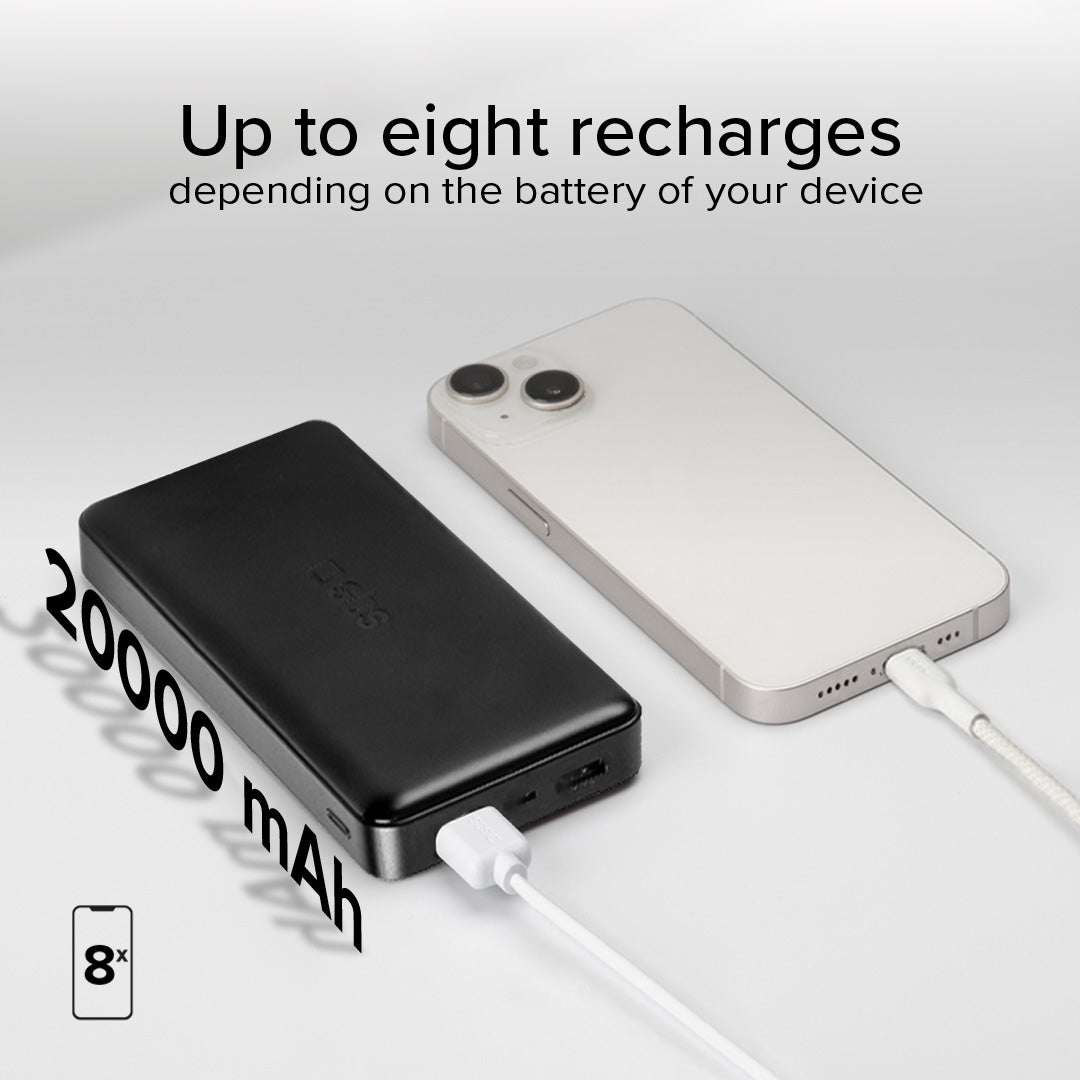 Power bank carga rápida de 20.000 mAh 2 USB