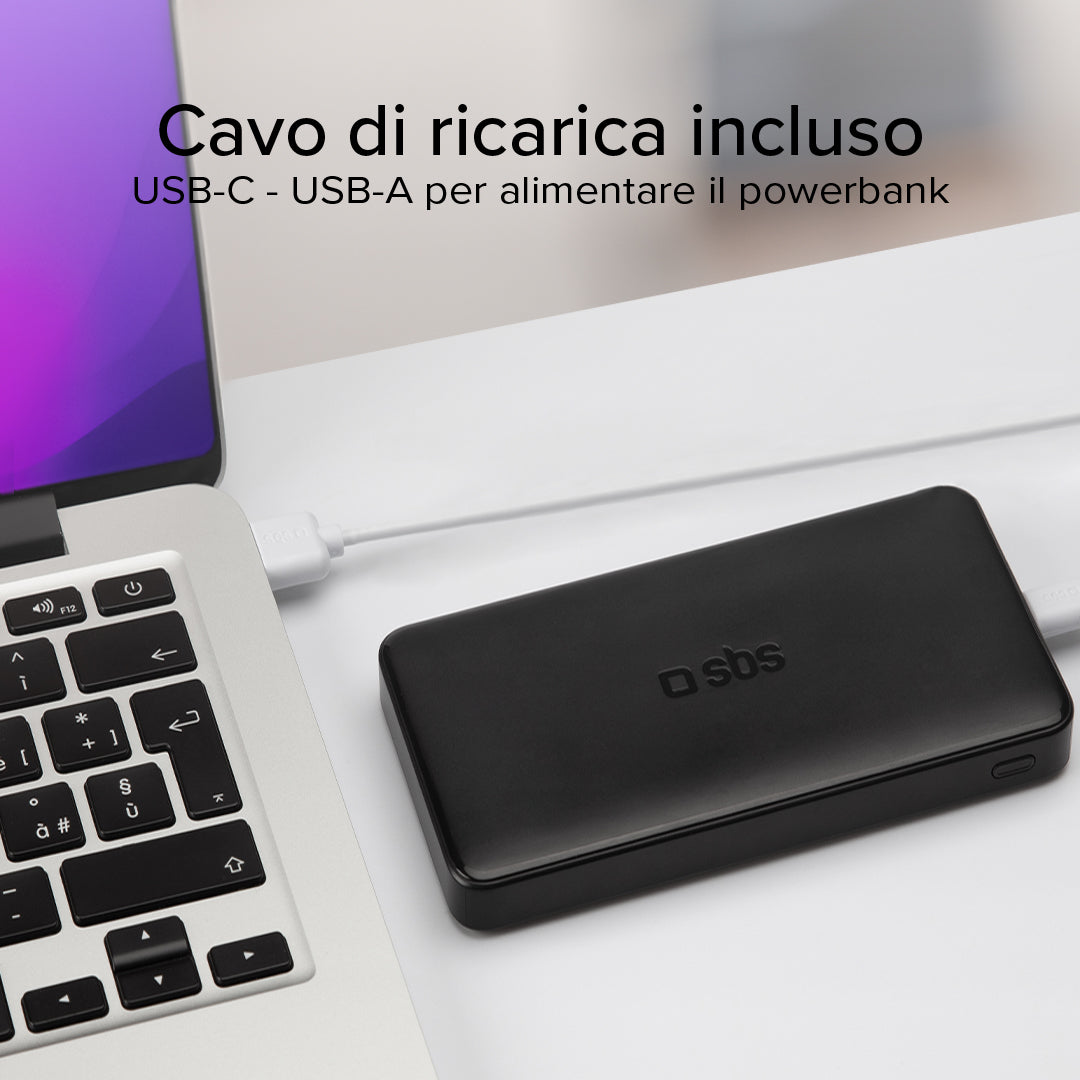 Power bank carga rápida de 20.000 mAh 2 USB