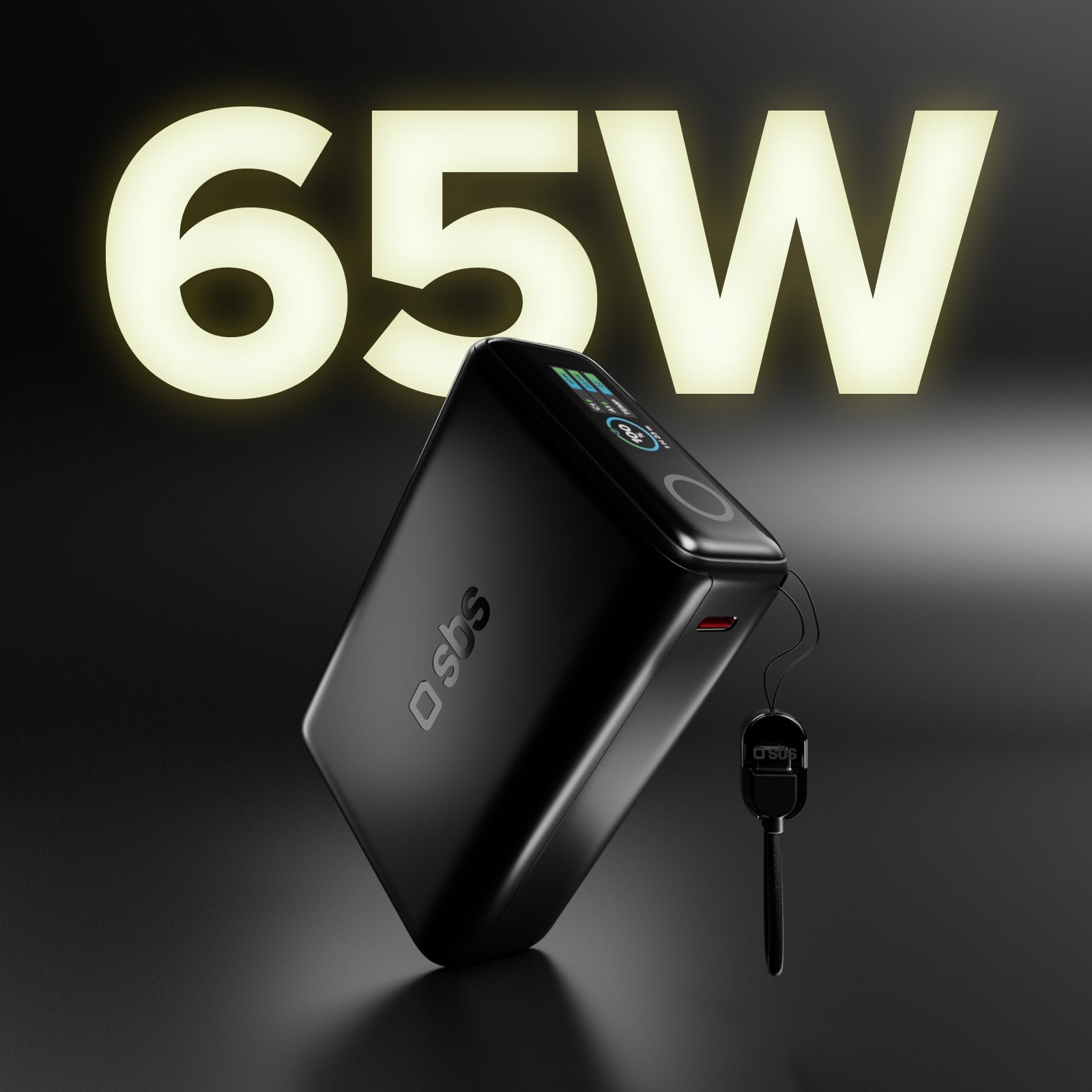 Power Bank 20000mAh avec câble intégré et écran TFT