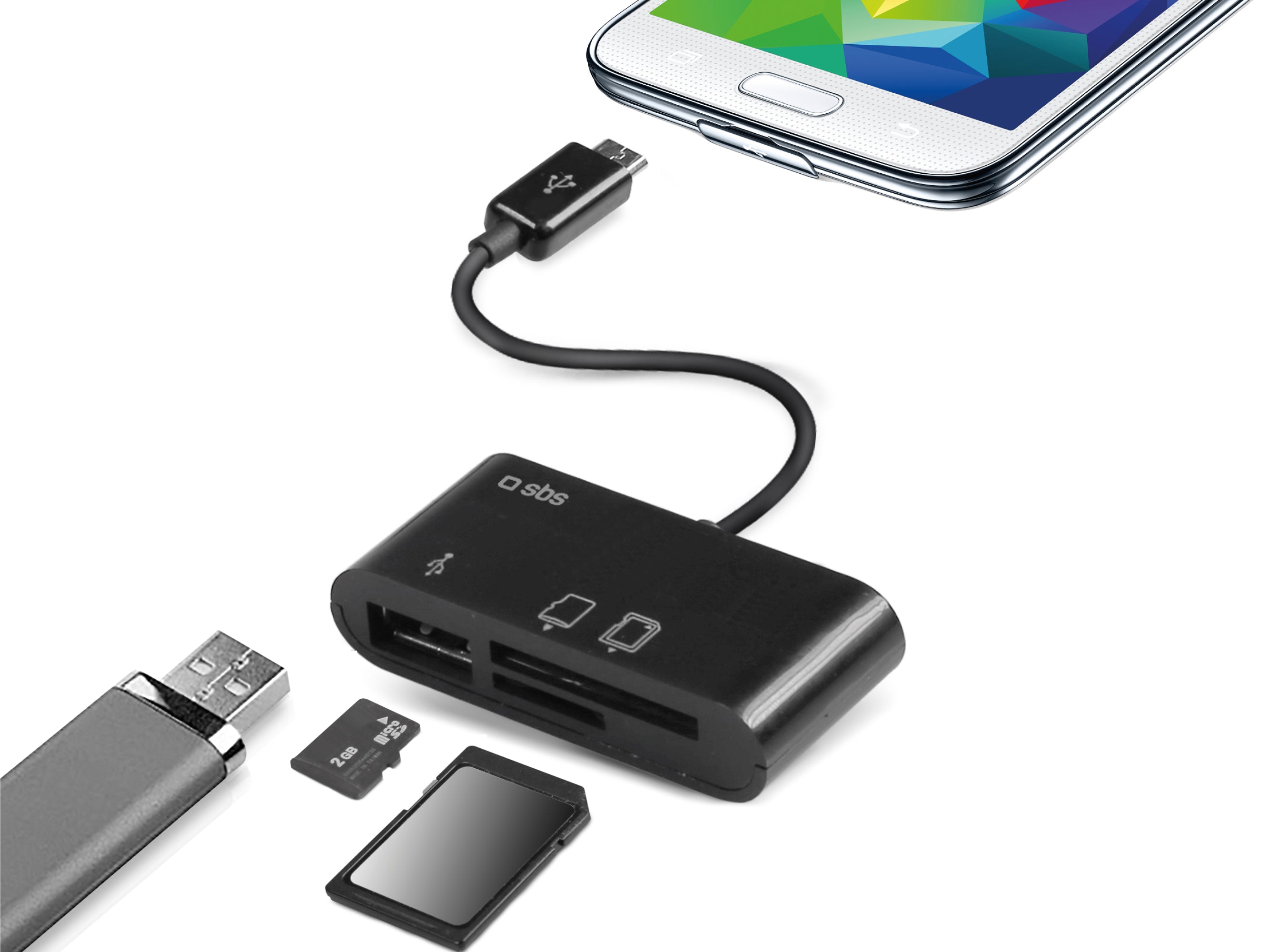 Cavo otg e card reader per Tablet e Smartphone