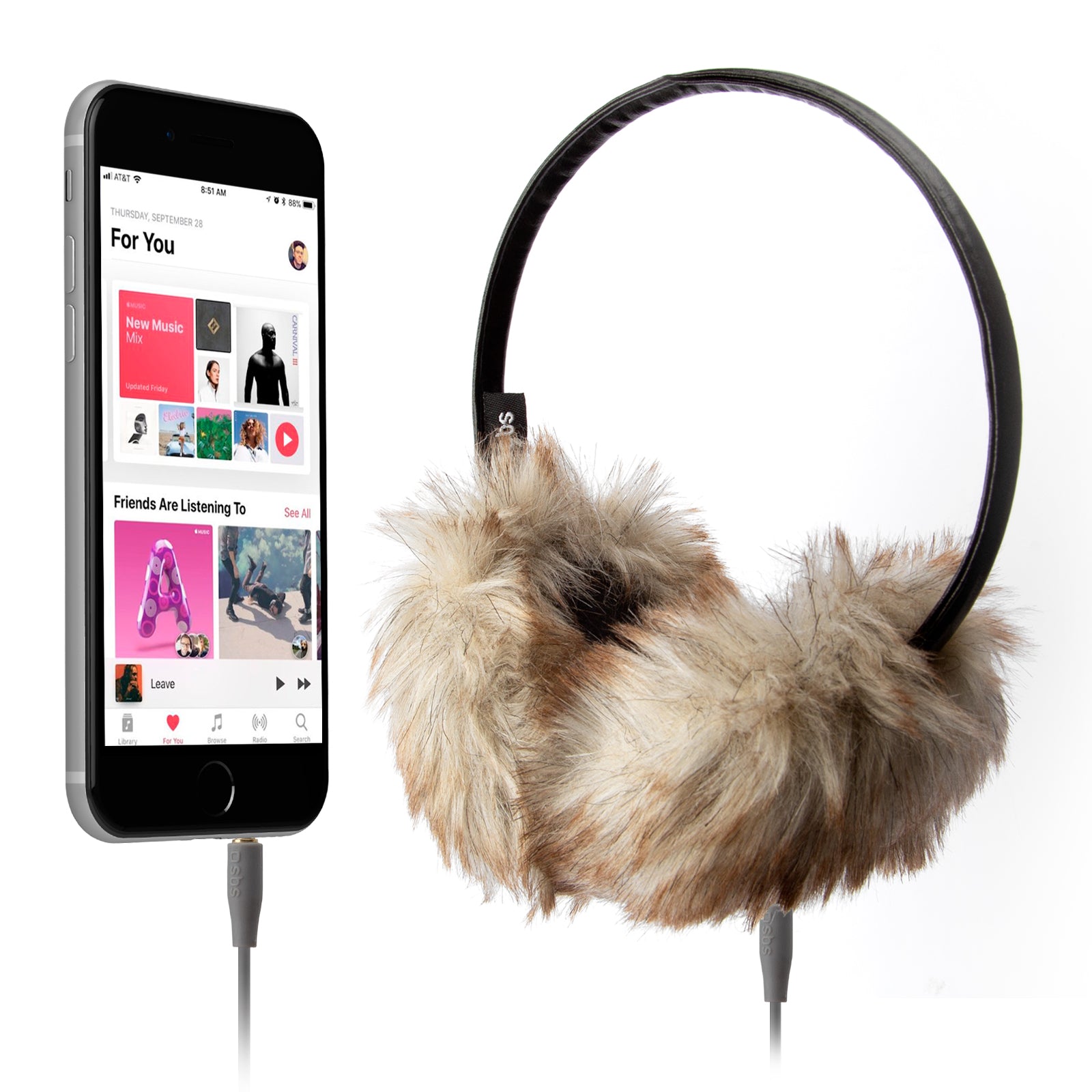 Cuffia stereo per l’inverno Fur